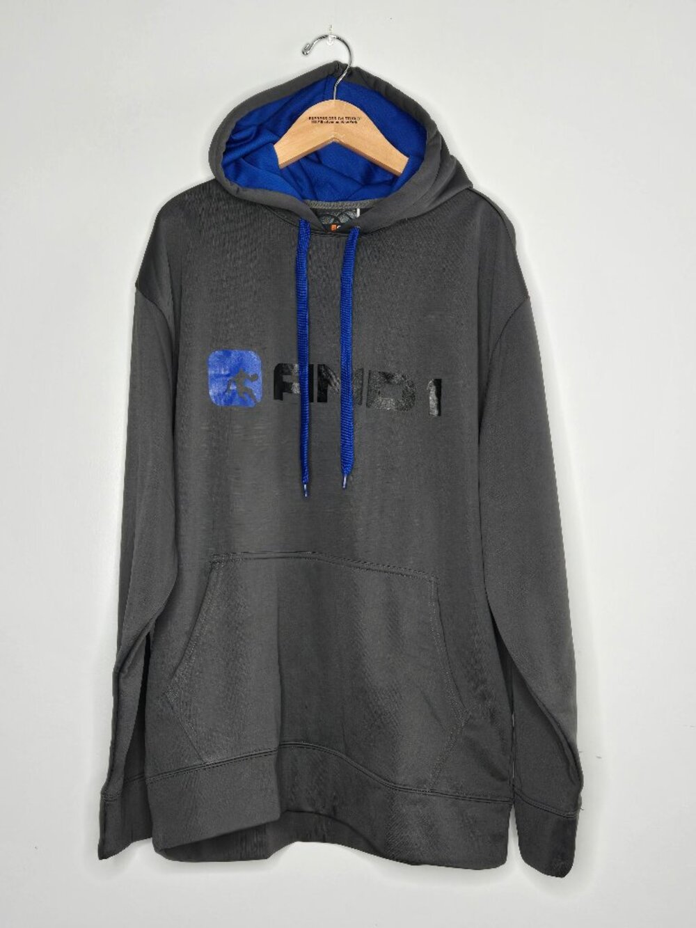 AND1 Men's Pullover Hoodie Gray Blue Size L